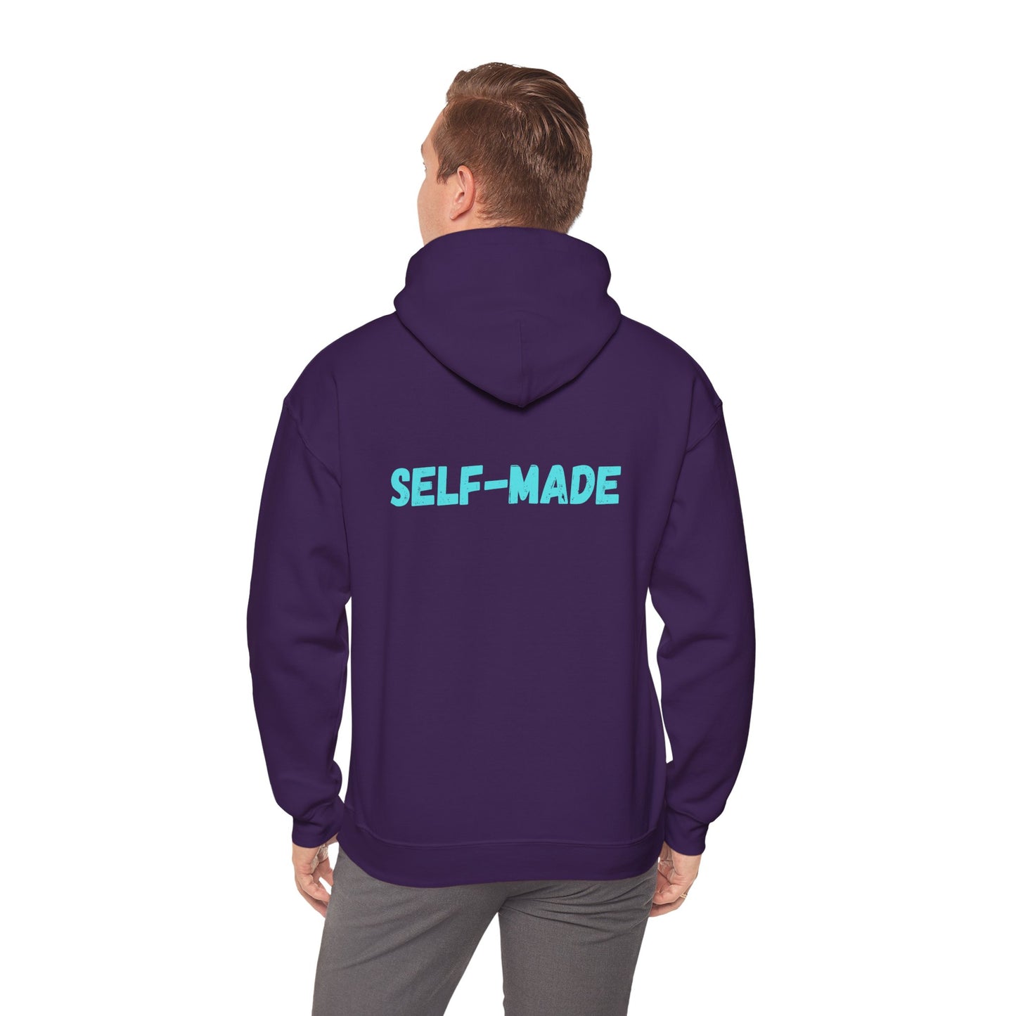 "Self-Made" Hoodie Entrepreneur themed, - Motivational Graphic Sweatshirt, Unisex, Multi Colored options,