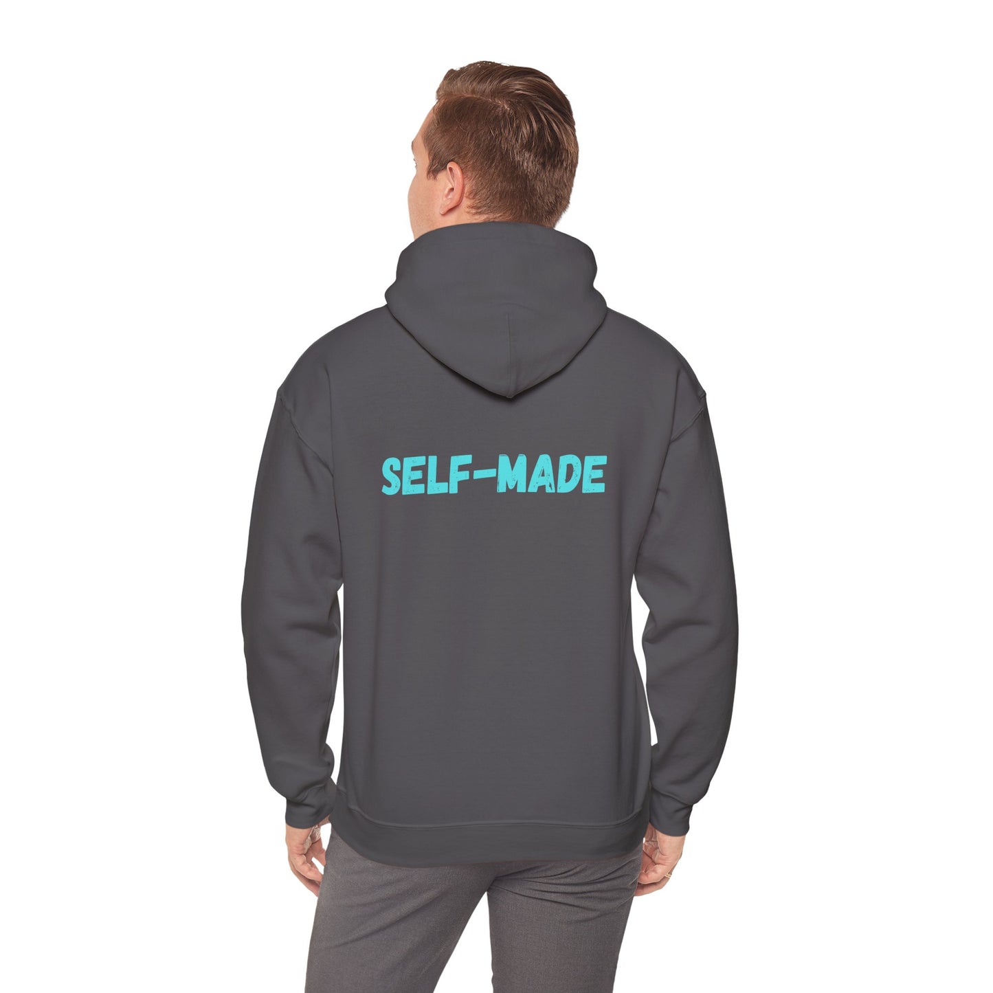 "Self-Made" Hoodie Entrepreneur themed, - Motivational Graphic Sweatshirt, Unisex, Multi Colored options,