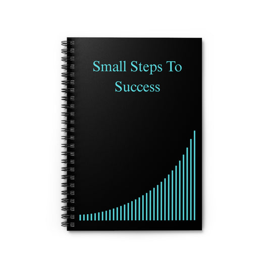"Small Steps To Success" - Motivational Spiral Notebook, For Entrepreneurs, Goal Setting,