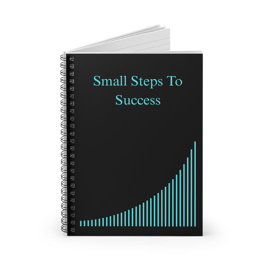 "Small Steps To Success" - Motivational Spiral Notebook, For Entrepreneurs, Goal Setting,